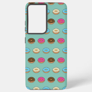 Vier verschiedene Donuts Muster Samsung Galaxy Hülle