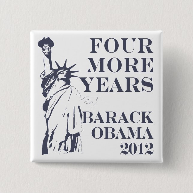 Vier weiterer Knopf JahreObama 2012 Button (Vorderseite)