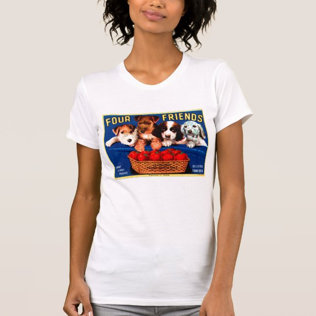 VIER WELPEN T-Shirt (Vorderseite)