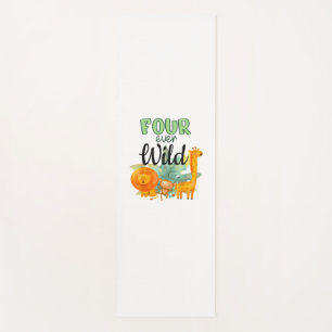 VIER Wild Giraffe Monkey Lion Jungle 4. Birt Yogamatte