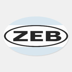 VIER Zebulon "ZEB" Ovaler Aufkleber