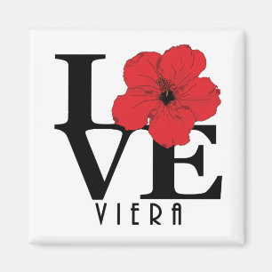 Viera LIEBE Red Hibisken Magnet