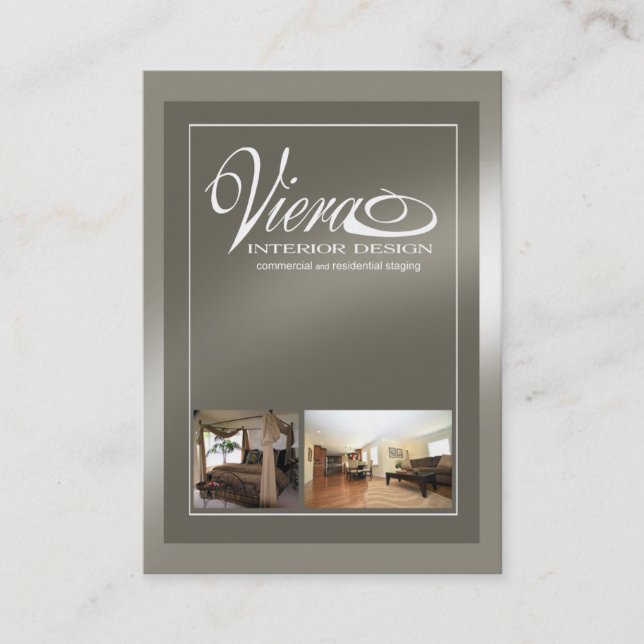 Viera Zuhause, das Innenarchitektur (Zinn, Visitenkarte (Vorderseite)