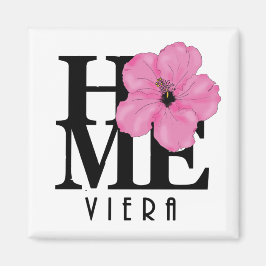 Viera ZUHAUSE Pink Hibisken Magnet