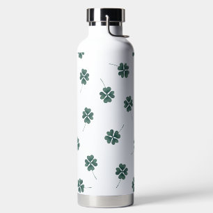 Vierblattklee Grün Wasserfarbe Trinkflasche