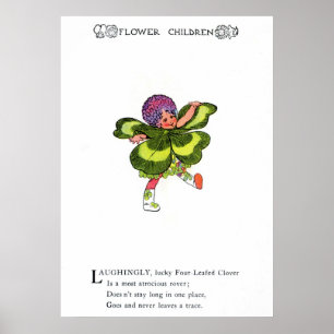 Vierblättrige Klee Poster