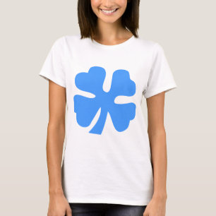 vierblättriges Kleeblatt - Baby Blue T-Shirt