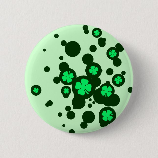 vierblättriges Kleeblatt : Blasen : Button (Vorderseite)