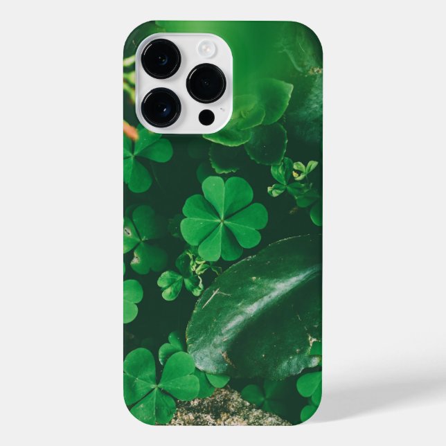 vierblättriges Kleeblatt Charm iPhone 14 Pro Max Hülle (Rückseite)