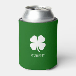 vierblättriges Kleeblatt Green Irish Personalisier Dosenkühler