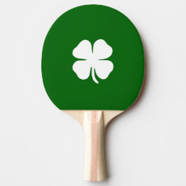 vierblättriges Kleeblatt Green White Stripe Lucky  Tischtennis Schläger