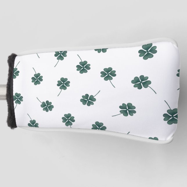 vierblättriges Kleeblatt Grüne Farbe Golf Headcover (Vorderseite)