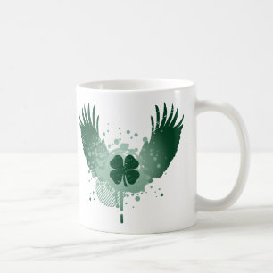 vierblättriges Kleeblatt. Hi-Fi. Kaffeetasse