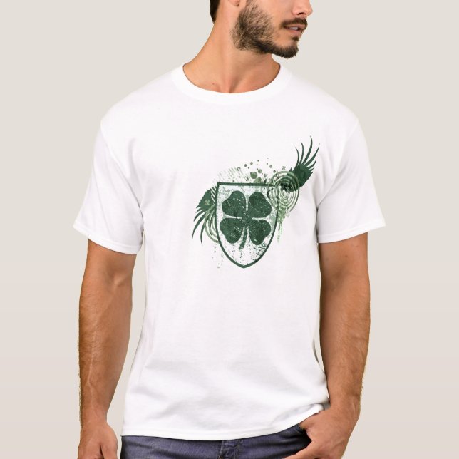 vierblättriges Kleeblatt. Hi-Fi. T-Shirt (Vorderseite)