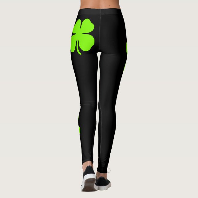 Vierblättriges Kleeblatt irische Leggings (Rückseite)