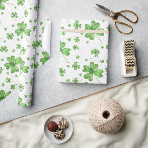 vierblättriges Kleeblatt Kleeblatt Geschenkpapier