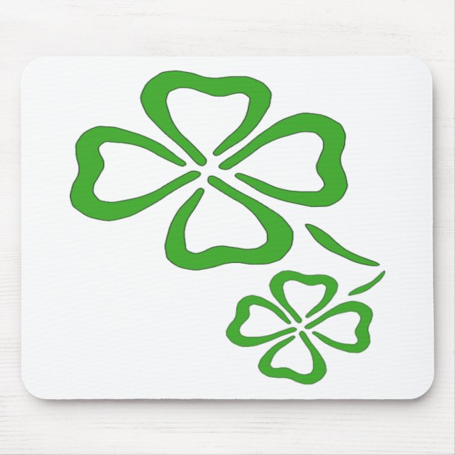 vierblättriges Kleeblatt Mousepad (Vorne)
