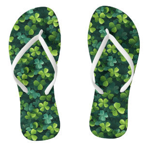 vierblättriges Kleeblatt Muster Flip Flops