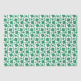 vierblättriges Kleeblatt Pattern Green Seidenpapier