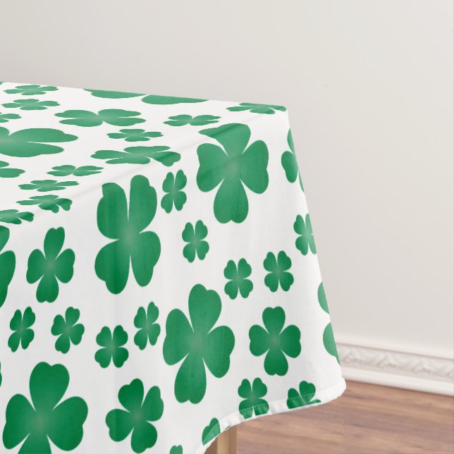 vierblättriges Kleeblatt Pattern Green Tischdecke (Beispiel)