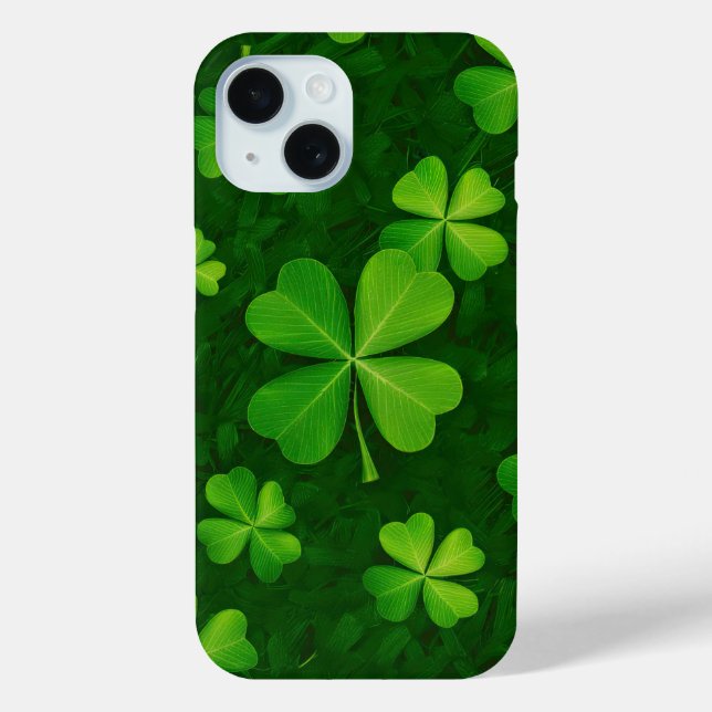 vierblättriges Kleeblatt Pattern Phone Case (Rückseite)
