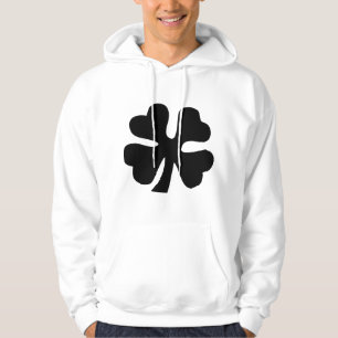 Vierblättriges Kleeblatt - Schwarzes Hoodie