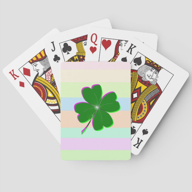 Vierblättriges Kleeblatt Spielkarten (Rückseite)