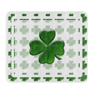 vierblättriges Kleeblatt - St Patrick's Day Symbol Schneidebrett