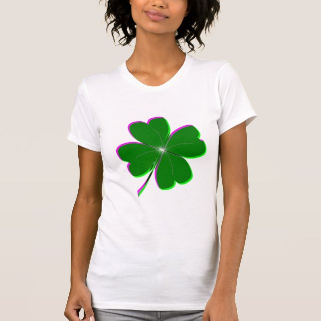 Vierblättriges Kleeblatt T-Shirt (Vorderseite)