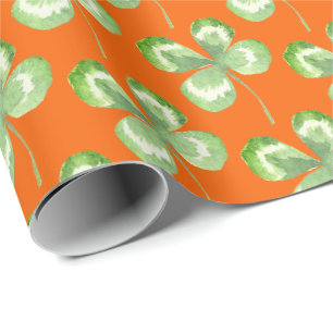 vierblättriges Kleeblatt Wrapping Paper Geschenkpapier