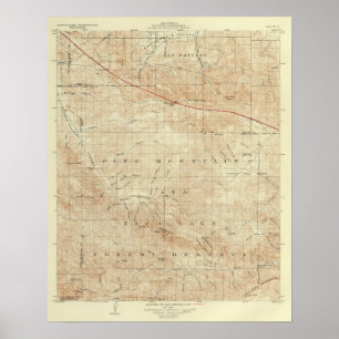 Viereck Mt Pinos, das San- Andreasriß zeigt Poster