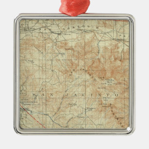 Viereck Sans Jacinto, das San- Andreasriß zeigt Silbernes Ornament