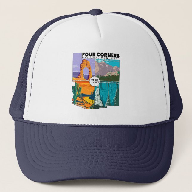 Vierecke Nationaldenkmal mit Nationalparks Truckerkappe (Vorderseite)