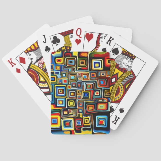 Vierecke Spielkarten (Rückseite)