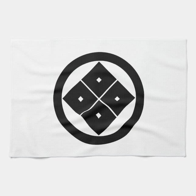 Viereckige, kreisförmig getilgte Augen Geschirrtuch (Horizontal)