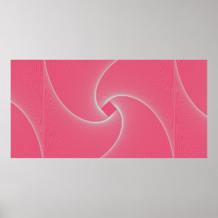 Viereckvortex in samtrosa poster