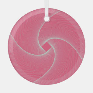 Viereckvortex, samtfarben. ornament aus glas