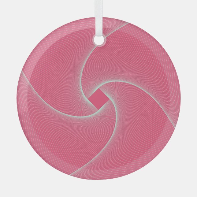 Viereckvortex, samtfarben. ornament aus glas (Vorderseite)