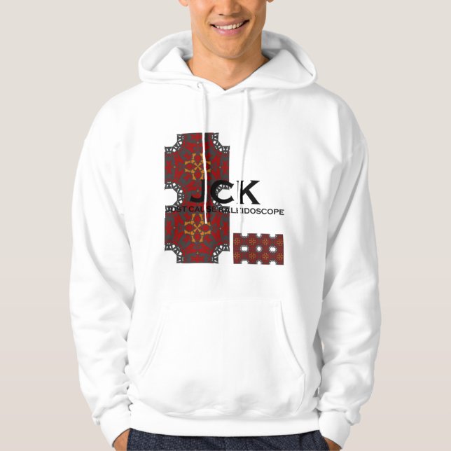 Vierer Band Kaleidoskop Art Hoodie (Vorderseite)