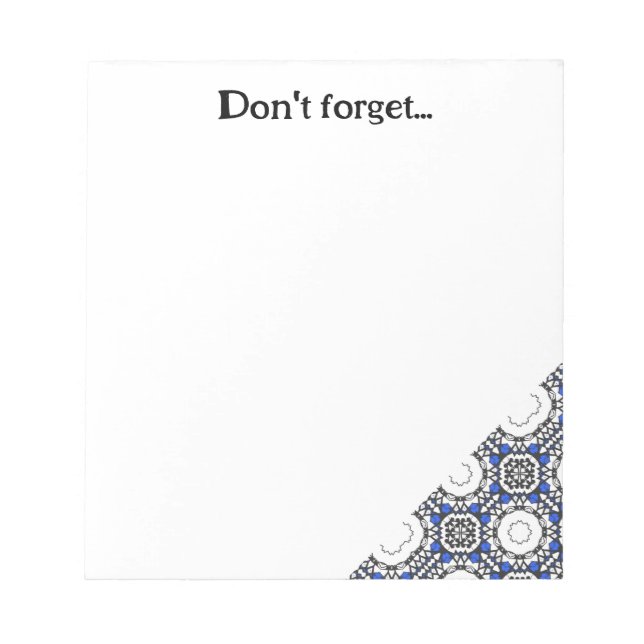 Vierer Band Kaleidoskop Art Notizblock (Vorderseite)