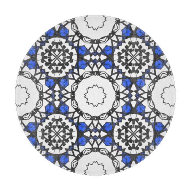 Vierer Band Kaleidoskop Art Schneidebrett (Vorderseite)