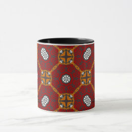 Vierer Band Kaleidoskop Art Tasse