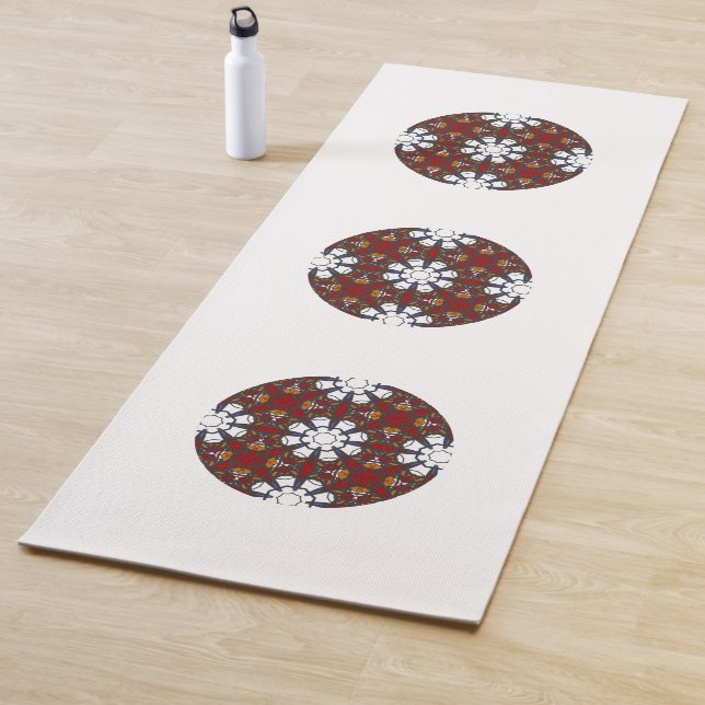 Vierer Band Kaleidoskop Art Zwölf Yogamatte (Beispiel)