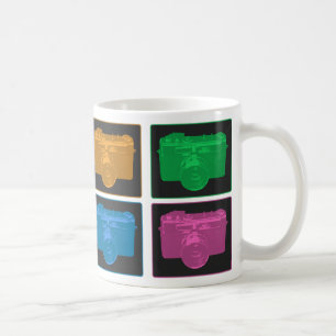 Vierer-Pop-Kunstkameras Kaffeetasse