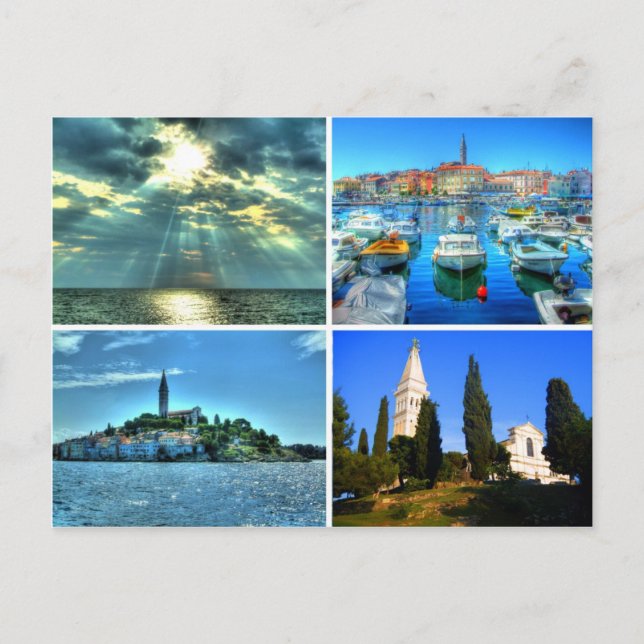 Viererbilder von Rovinj Postkarte (Vorderseite)