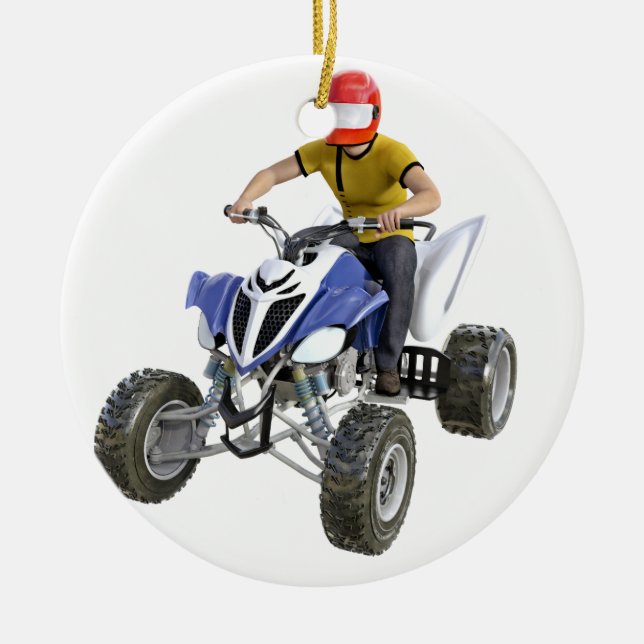 Viererkabel-Fahrrad ATV, das zur Front kommt Keramik Ornament (Vorne)