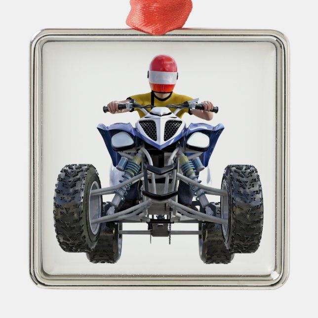 Viererkabel-Fahrrad ATV, einen Wheelie zur Front Ornament Aus Metall (Vorne)