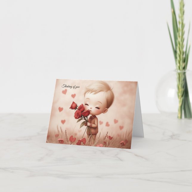 Vierge à l'intérieur de la carte de note "Penser à (Devant)