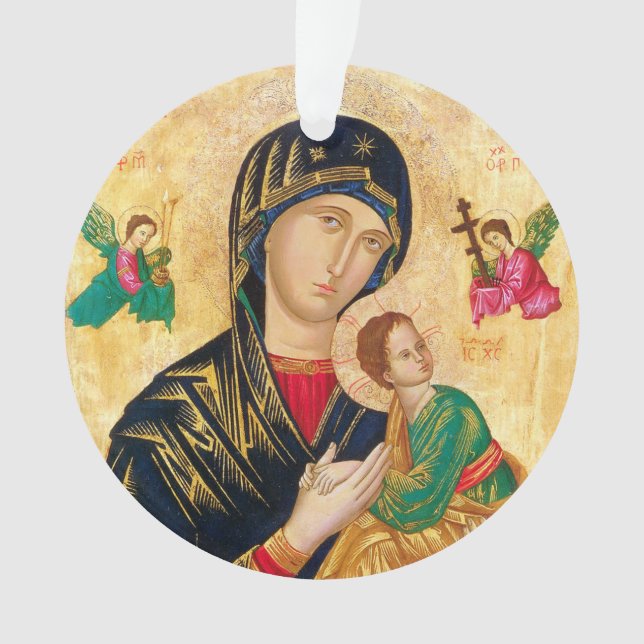 Vierge byzantine Marie et icône enfant Noël (devant)