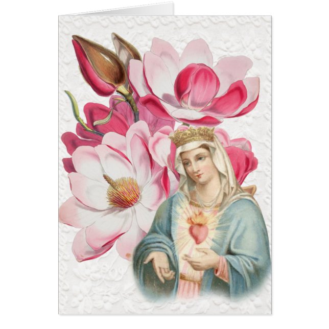 Vierge catholique Marie Dentelle des Roses religie (Devant)